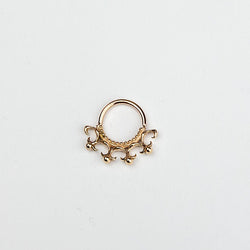 Collection of 10K - 14K Rose Gold Gothic Lace Septum Nose Ring in a gallery layout