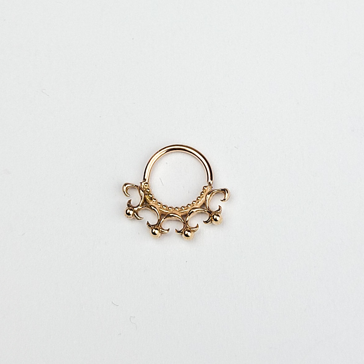 10K - 14K Rose Gold Gothic Lace Septum Nose Ring