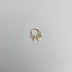 Collection of 10K - 14K Rose Gold Spider Web Halloween Septum Nose Ring in a gallery layout