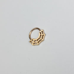 Collection of 10K - 14K Rose Gold Cobweb Septum Piercing Nose Ring in a gallery layout