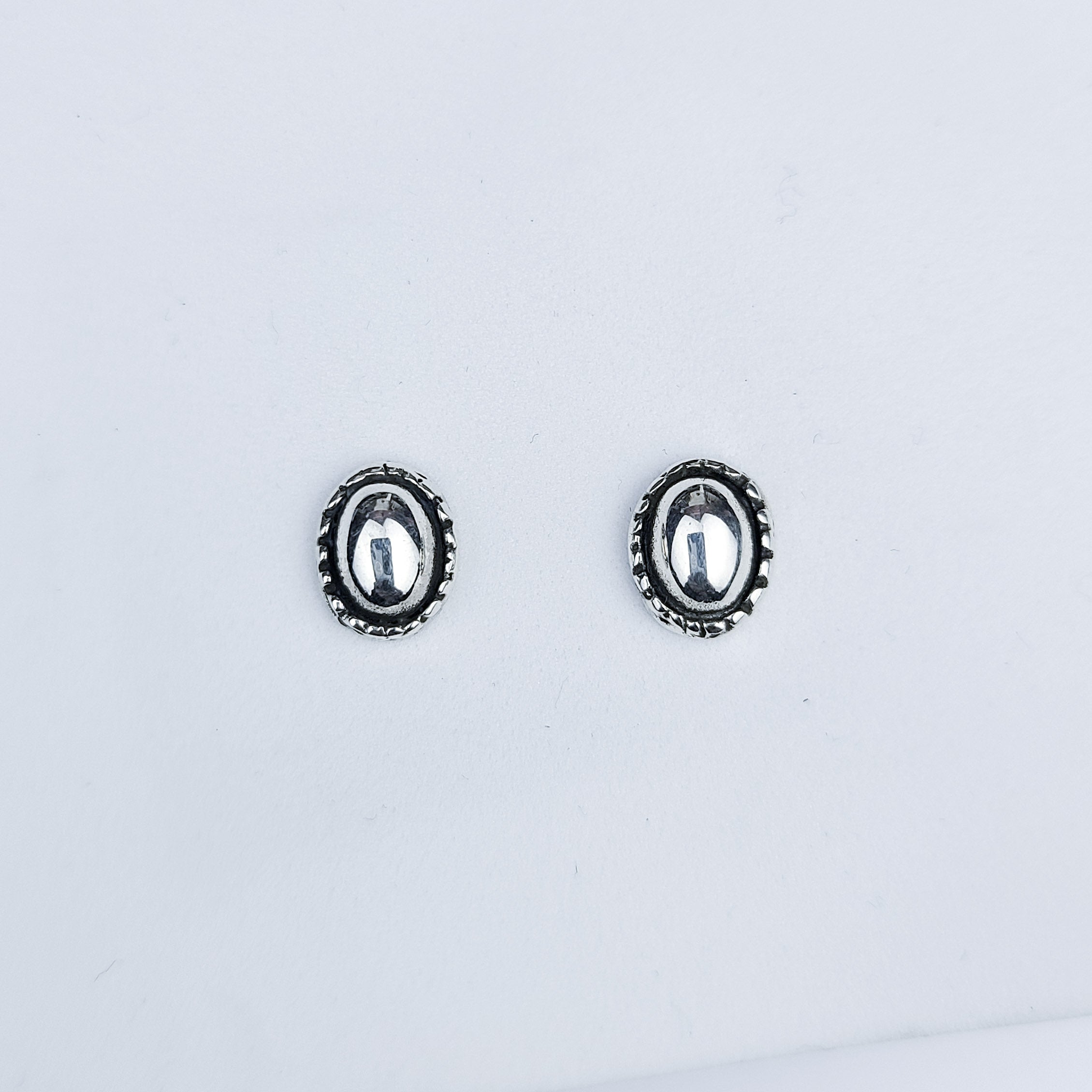 Collection of Small Oval Minimal Stud Earrings in a gallery layout