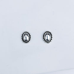 Collection of Small Oval Minimal Stud Earrings in a gallery layout