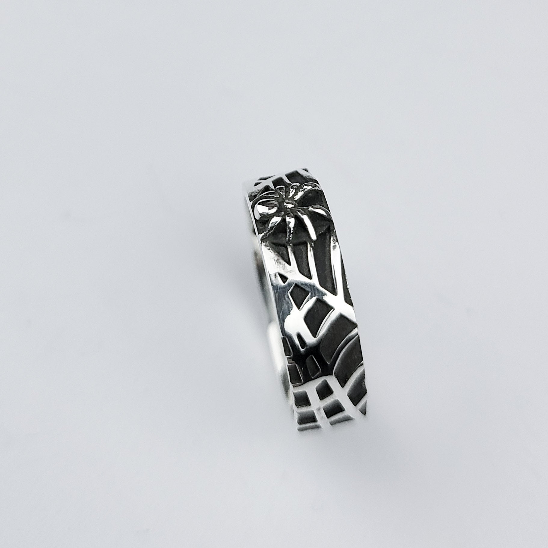 Collection of Spider and Spider Web Ring Band in a gallery layout