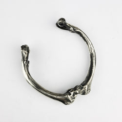 Collection of Heavy Sterling Silver Bone Bangle Bracelet, Massive Mens Cuff in a gallery layout