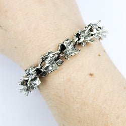 Collection of Bracelet Chunky Spine, Bracelet pour homme en argent lourd in a gallery layout