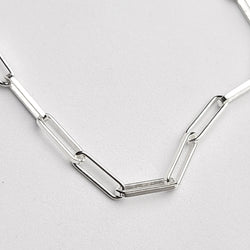 Collection of Sterling Silver Paperclip Chain in a gallery layout