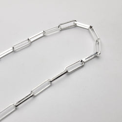 Collection of Sterling Silver Paperclip Chain in a gallery layout