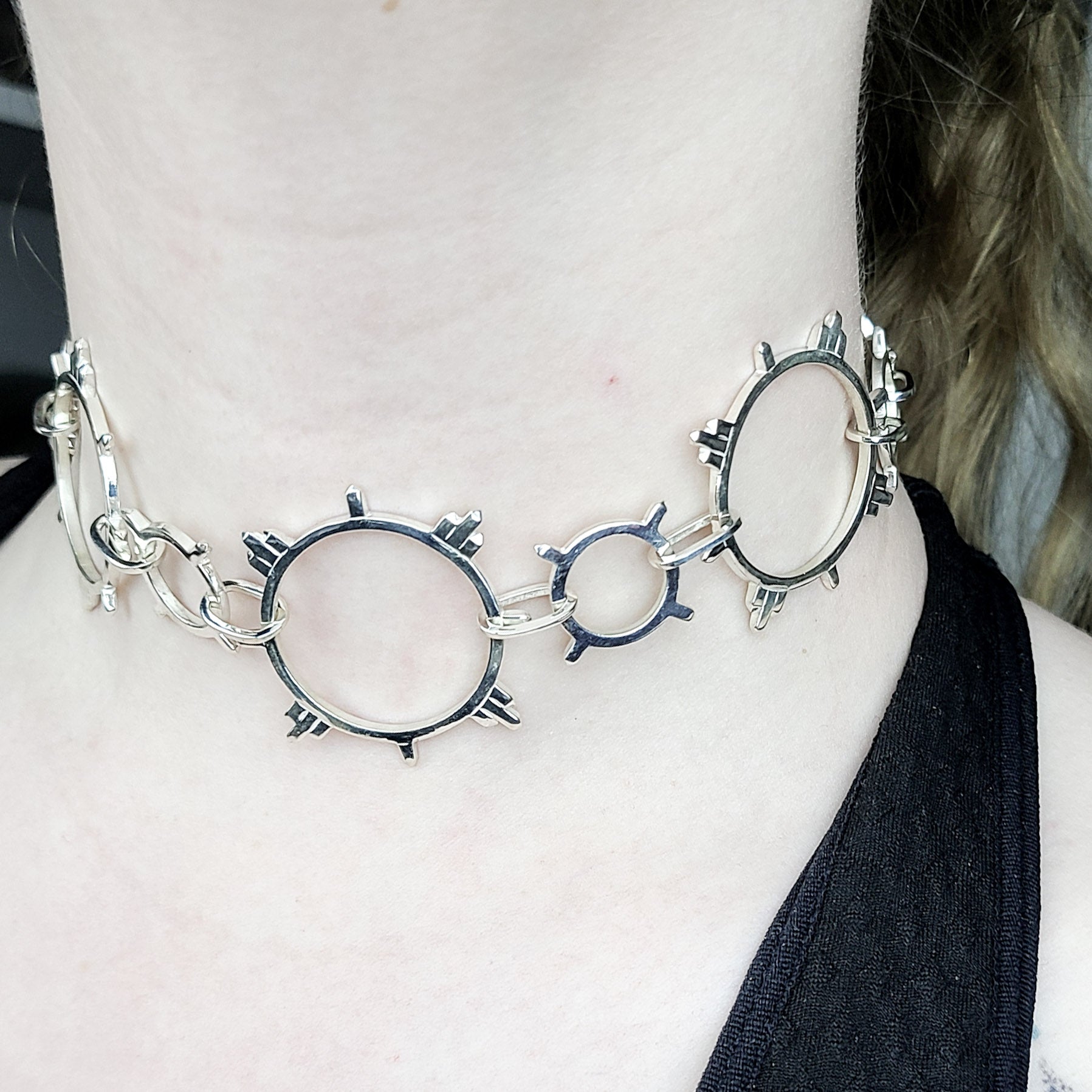 Collection of Celestial Choker, Modern Chain, Sterling Silver Chain in a gallery layout