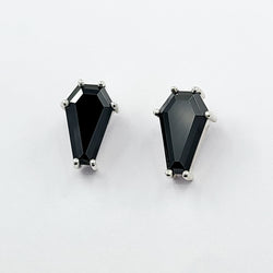 Collection of Big Black Coffin Stud Earrings (8x13) in a gallery layout