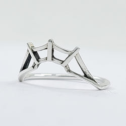 Collection of Stackable Spider Web Crown Ring, Engagement Ring in a gallery layout