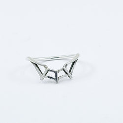 Collection of Stackable Spider Web Crown Ring, Engagement Ring in a gallery layout