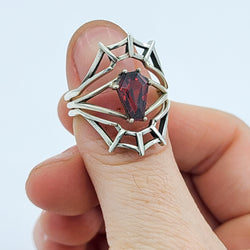 Collection of Stackable Spider Web Crown Ring, Engagement Ring in a gallery layout