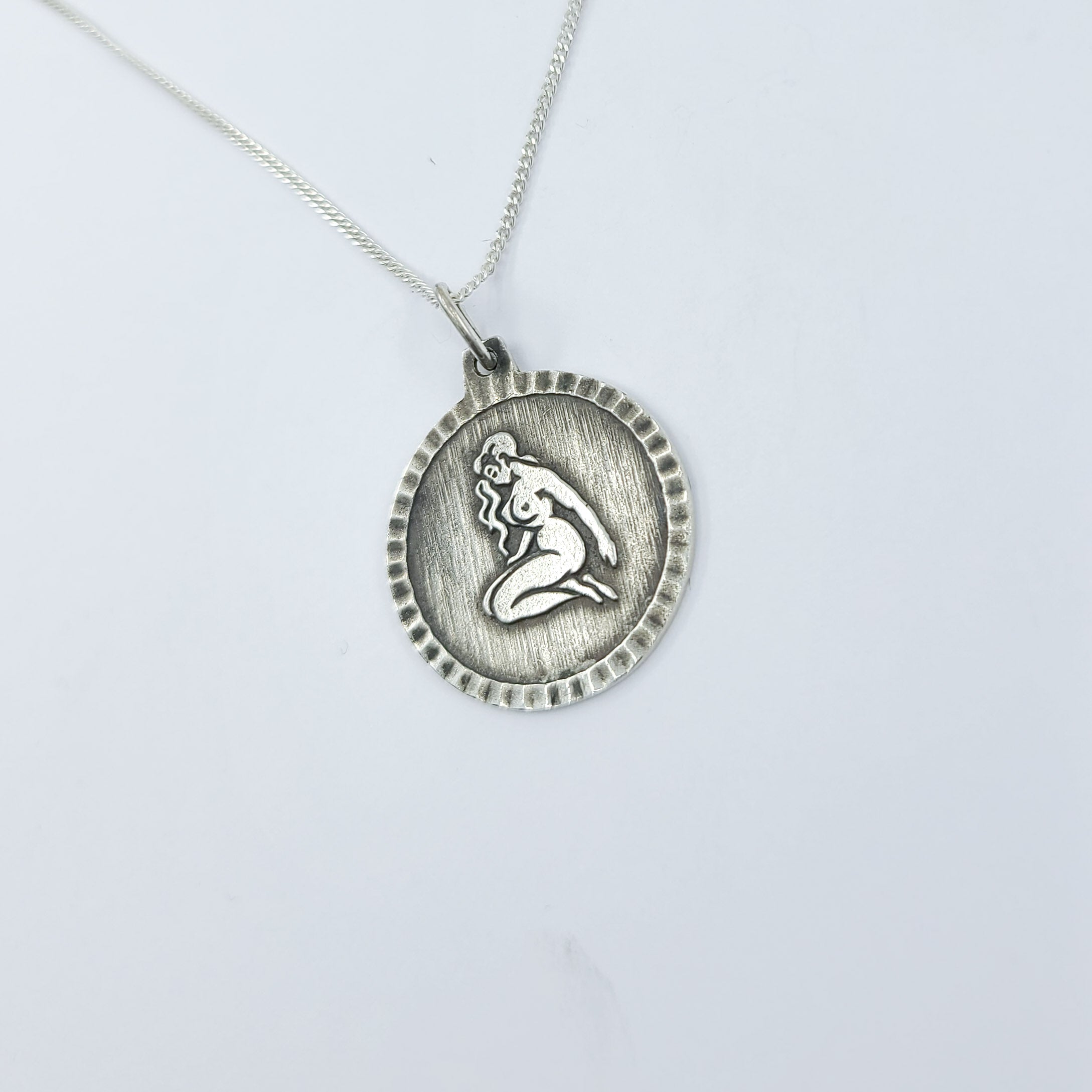 Collection of Persephone Nude Medallion Pendant in a gallery layout