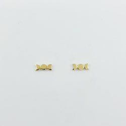 Collection of Small 10K - 14K Yellow Gold Moon Phase Earrings in a gallery layout