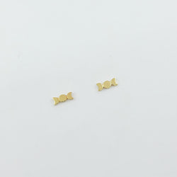 Collection of Small 10K - 14K Yellow Gold Moon Phase Earrings in a gallery layout