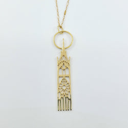 Collection of Pendentif cathédrale lune en or jaune 10K 14K in a gallery layout