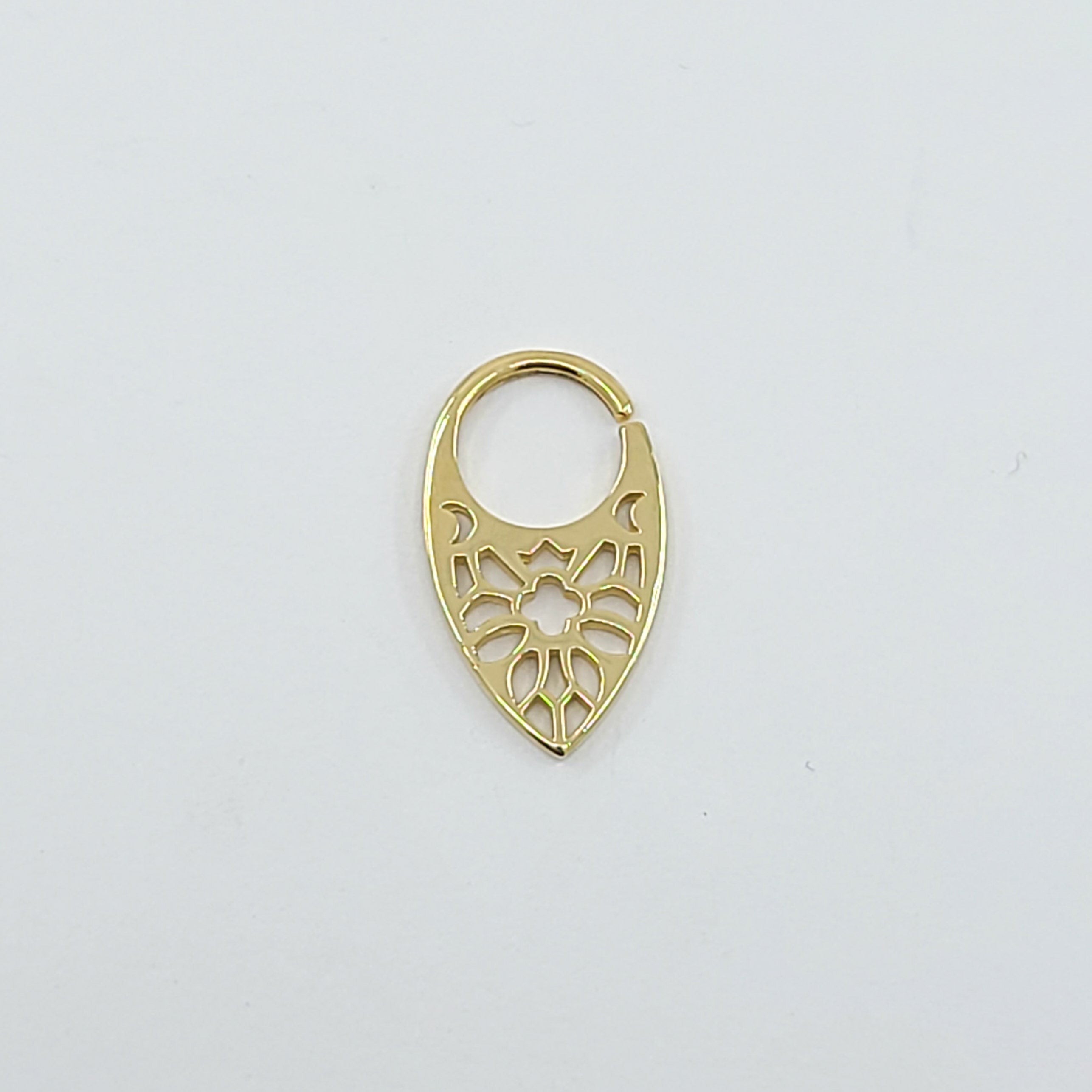 Collection of 10K Yellow Gold Moon Phase Septum, Cathedral in a gallery layout