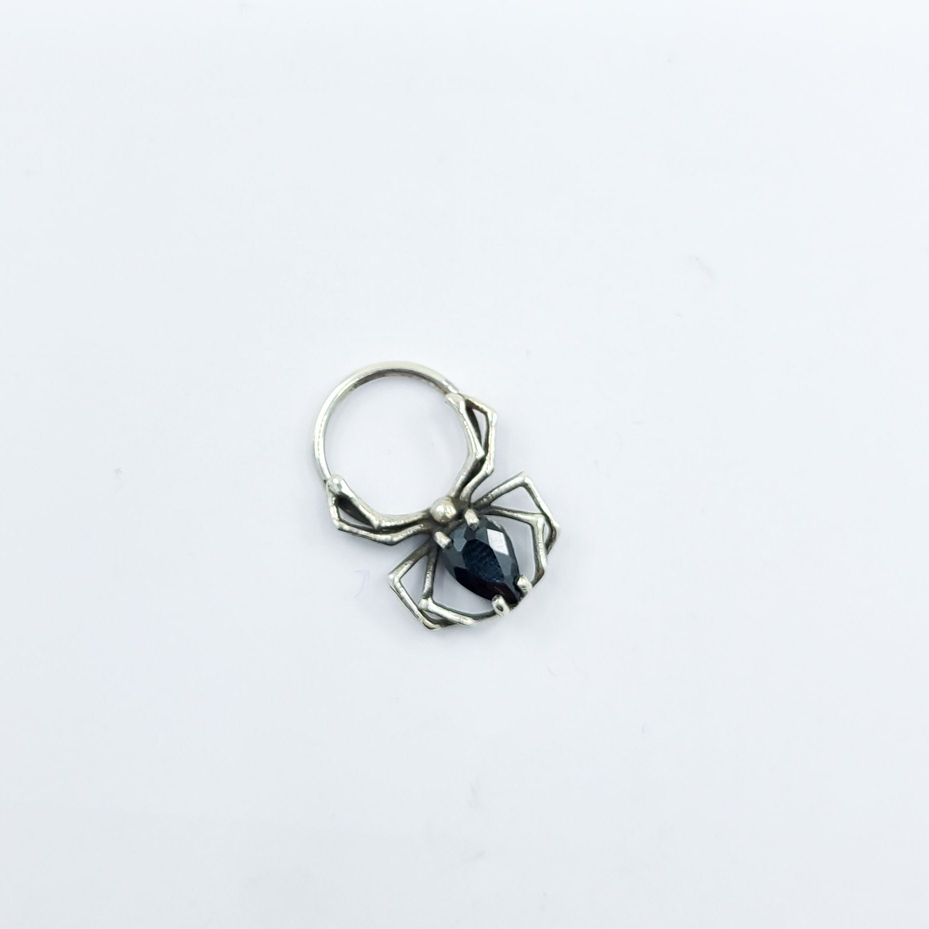 Collection of Black Spider Septum Ring in a gallery layout
