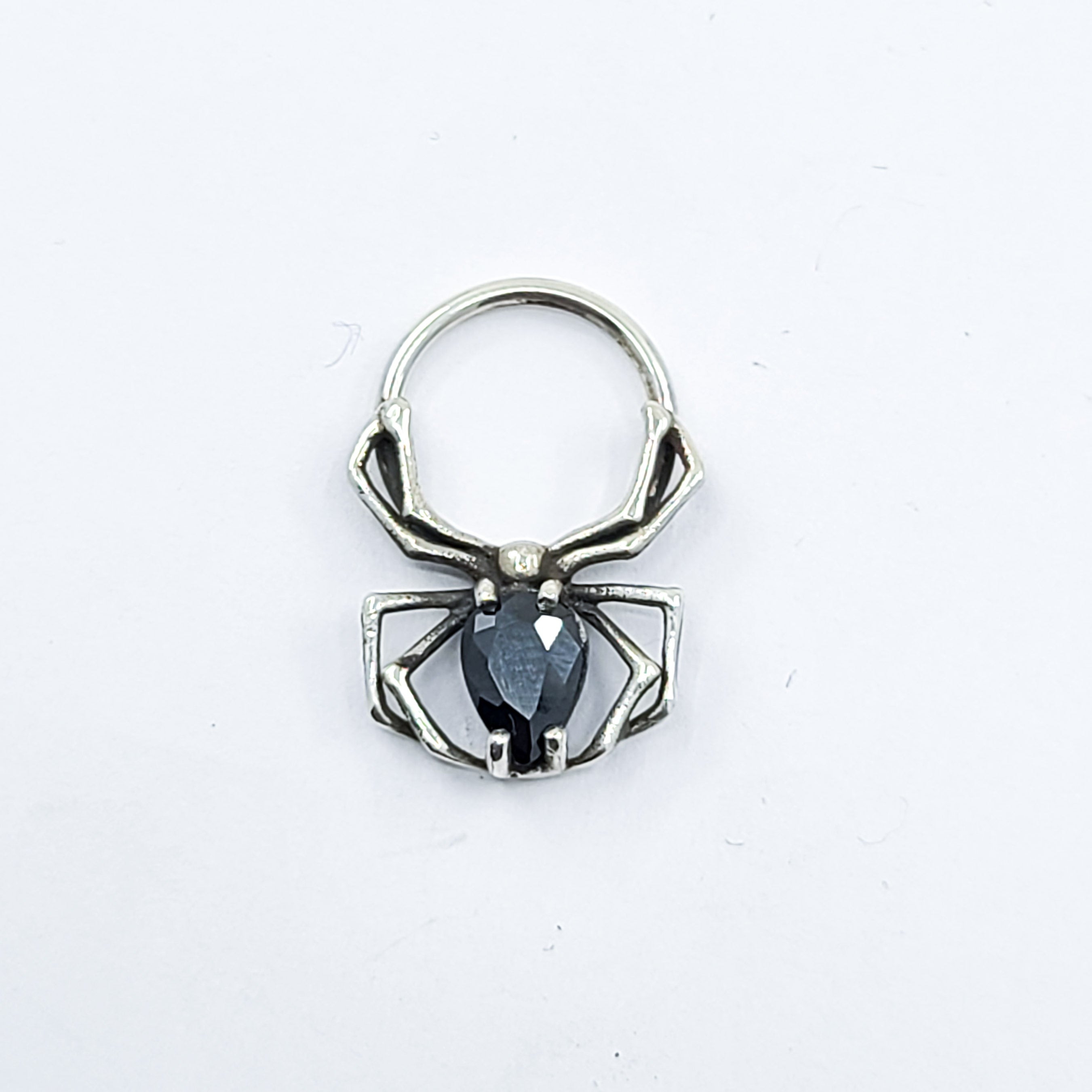 Collection of Black Spider Septum Ring in a gallery layout