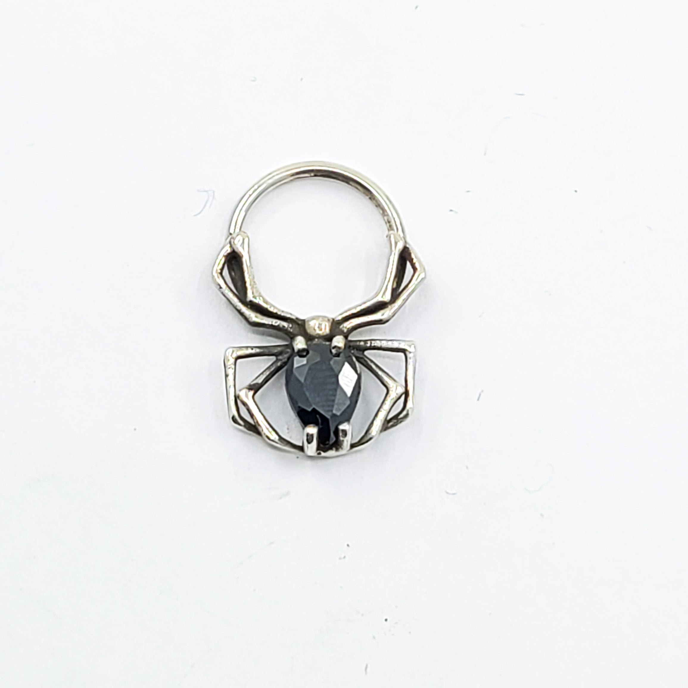 Collection of Black Spider Septum Ring in a gallery layout