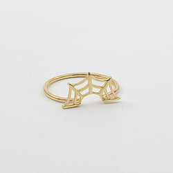 Collection of 10K - 14K Yellow Gold Spiderweb Wedding Ring in a gallery layout