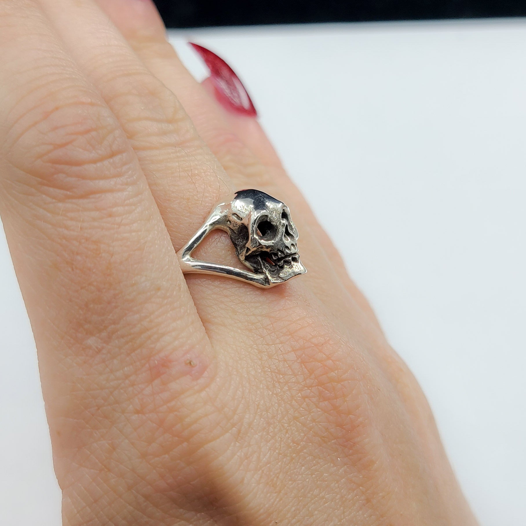 Collection of Big Skull Ring in a gallery layout