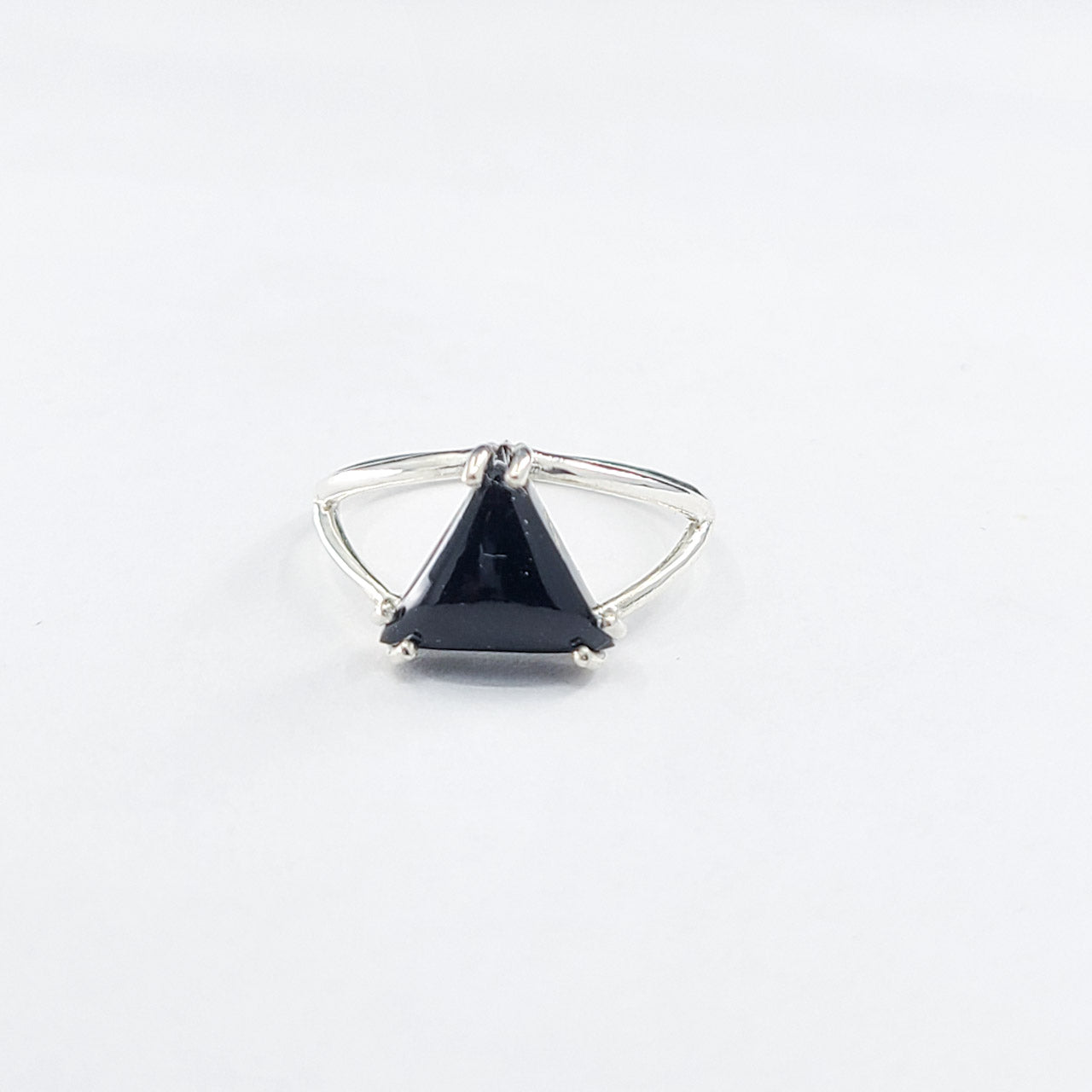 Collection of Black Triangle Onyx Ring in a gallery layout