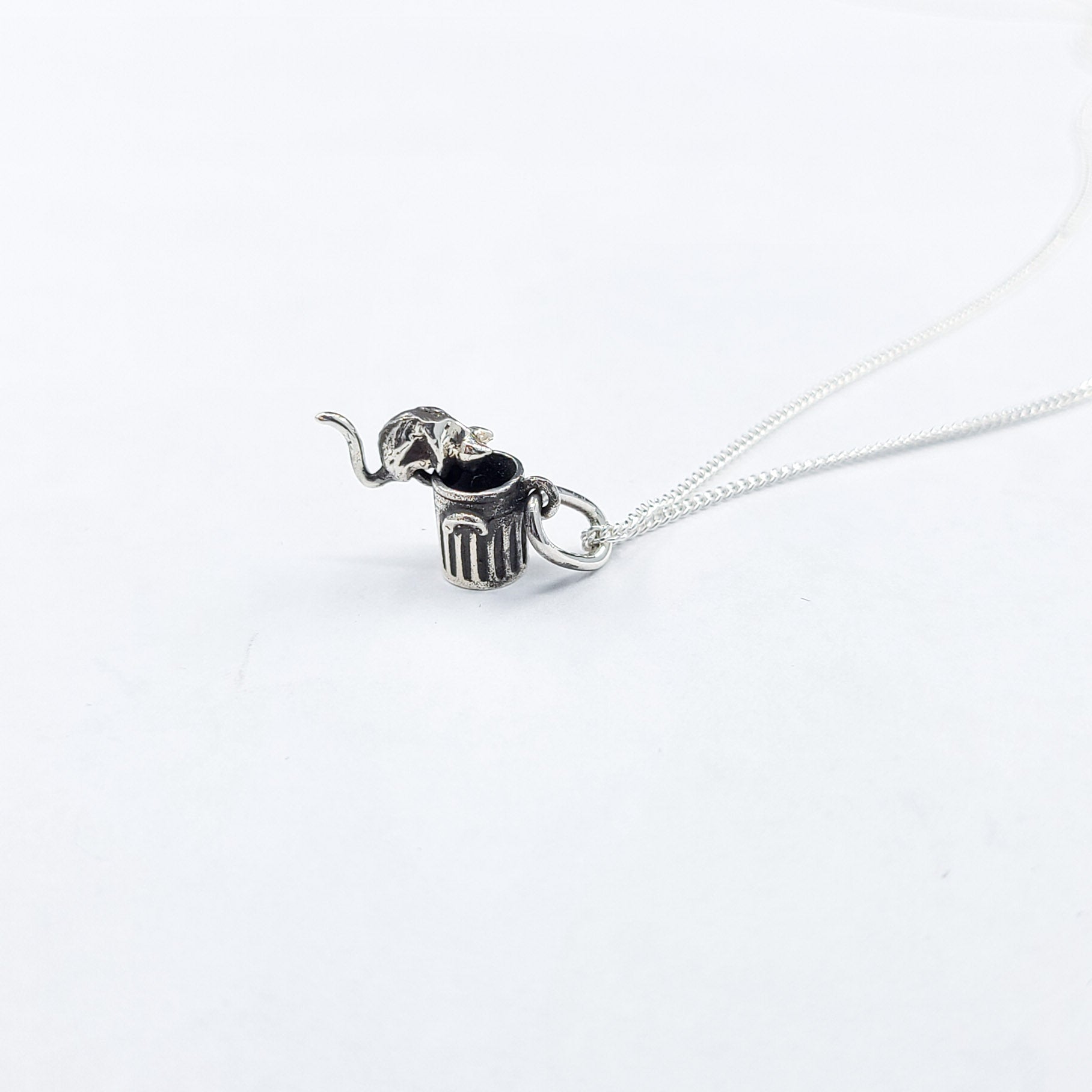 Collection of Tiny Rat Garbage Can Pendant in a gallery layout