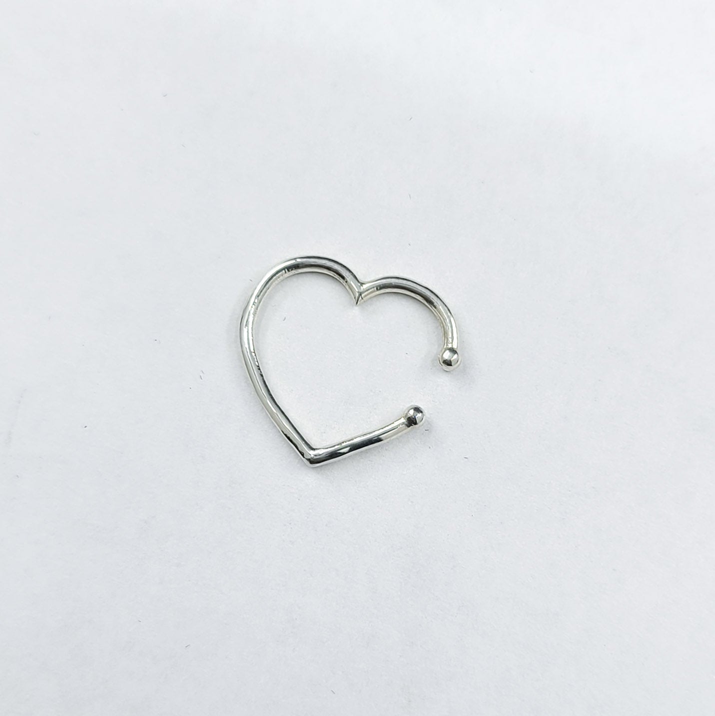 Collection of Big Heart Nose Ring in a gallery layout