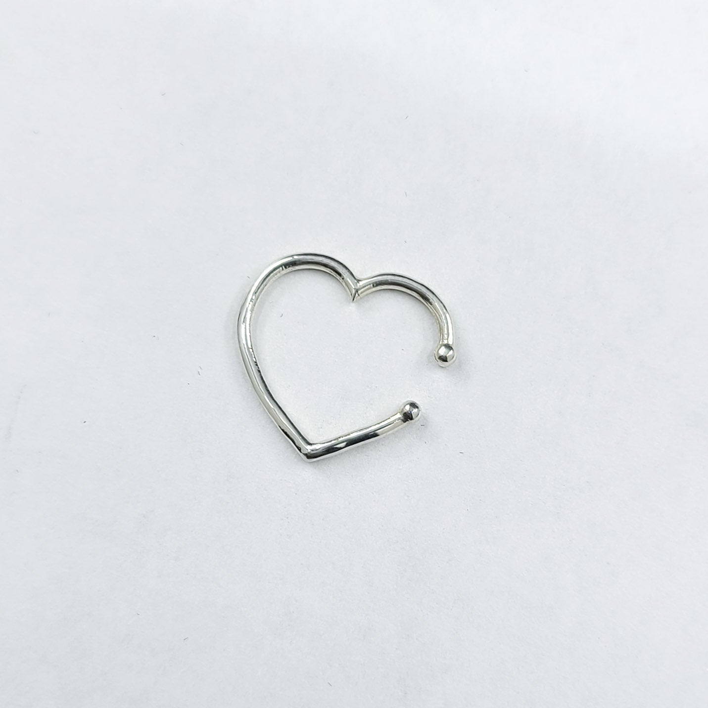 Collection of Big Heart Nose Ring in a gallery layout