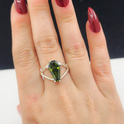 Collection of Big Slime Green Coffin Ring in a gallery layout