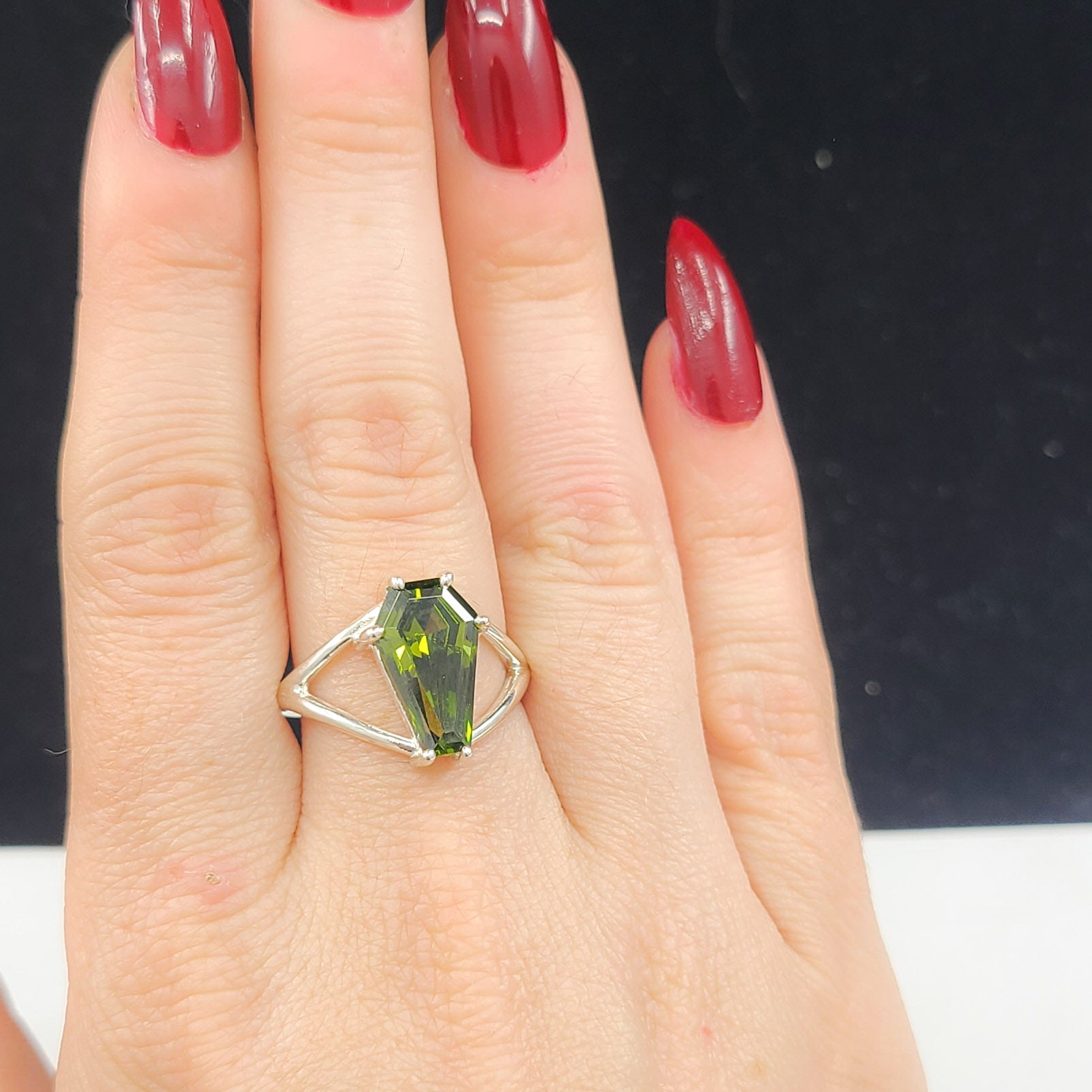 Big Slime Green Coffin Ring