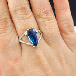 Collection of Big Blue Dragon Coffin Ring in a gallery layout