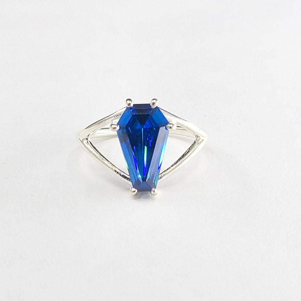 Collection of Big Blue Dragon Coffin Ring in a gallery layout