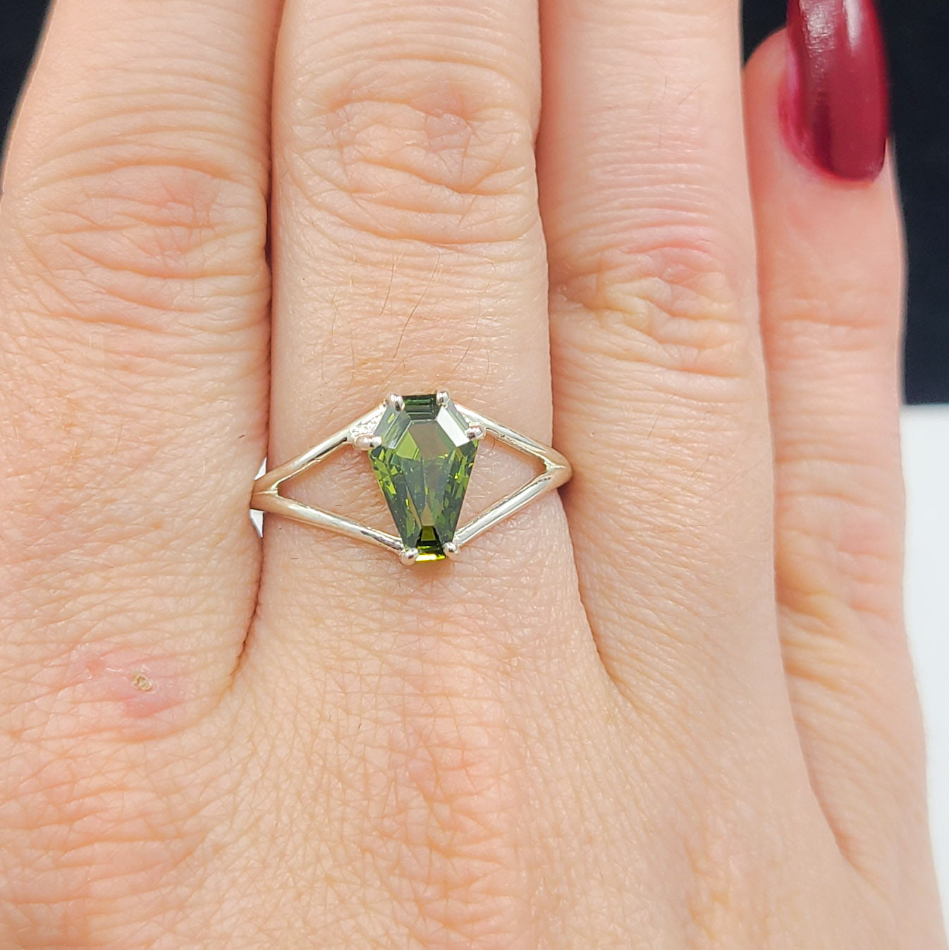 Collection of Cute Slime Green Coffin Ring 6x9 in a gallery layout