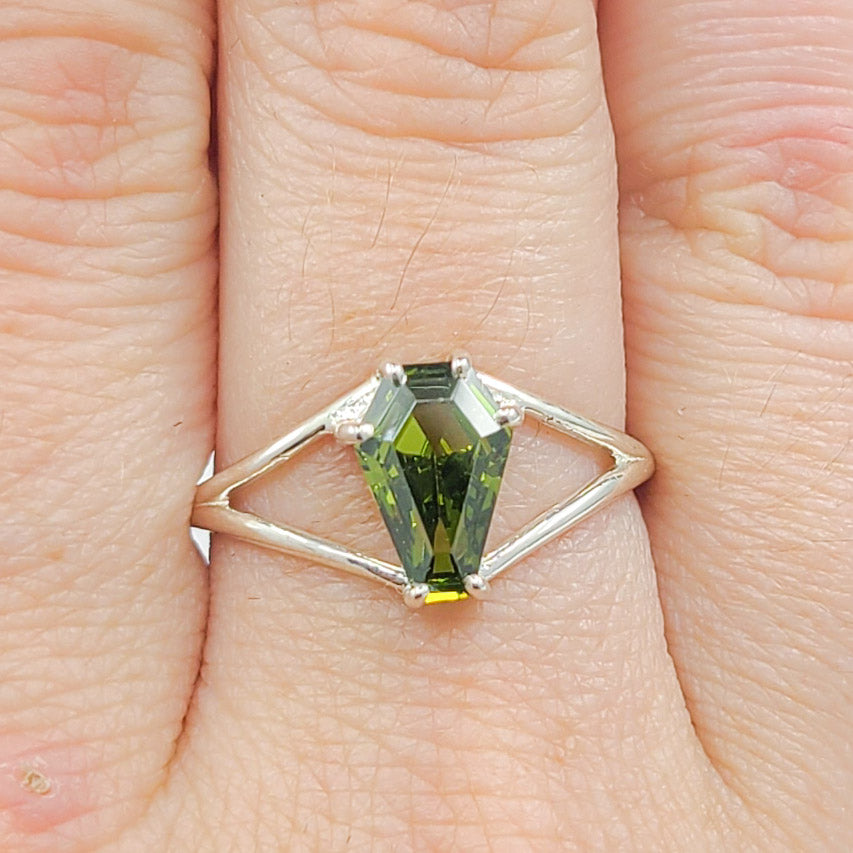 Collection of Cute Slime Green Coffin Ring 6x9 in a gallery layout