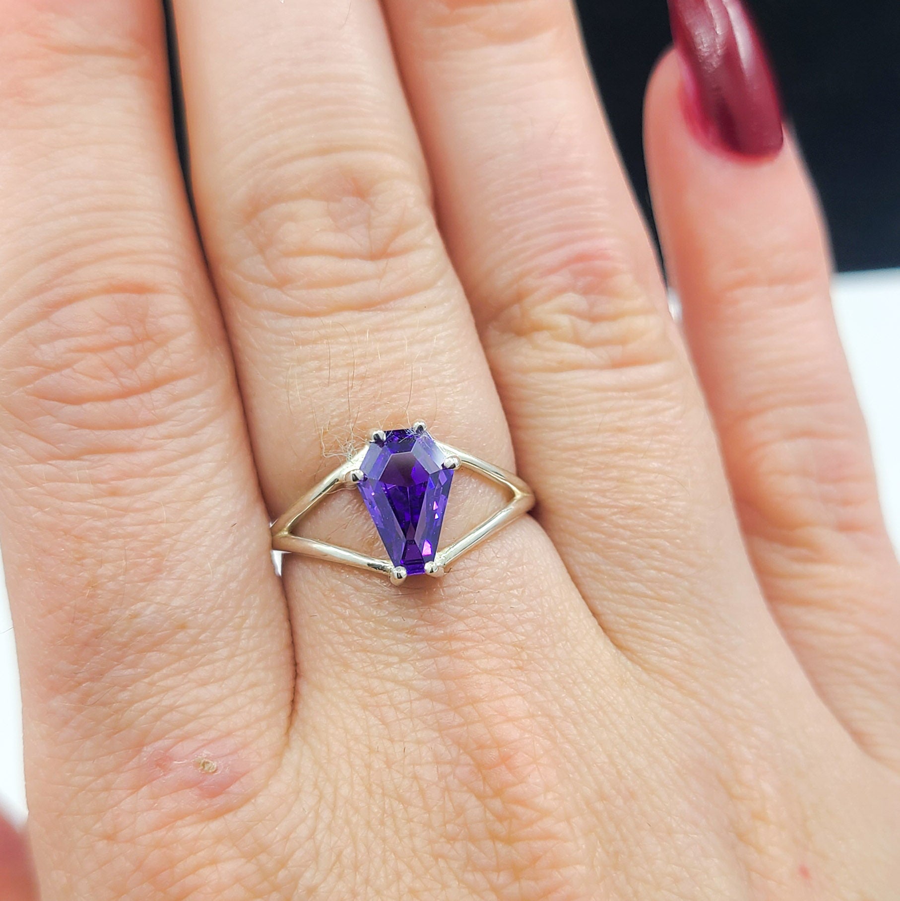 Collection of Cute Magical Purple Coffin Ring 6x9 in a gallery layout
