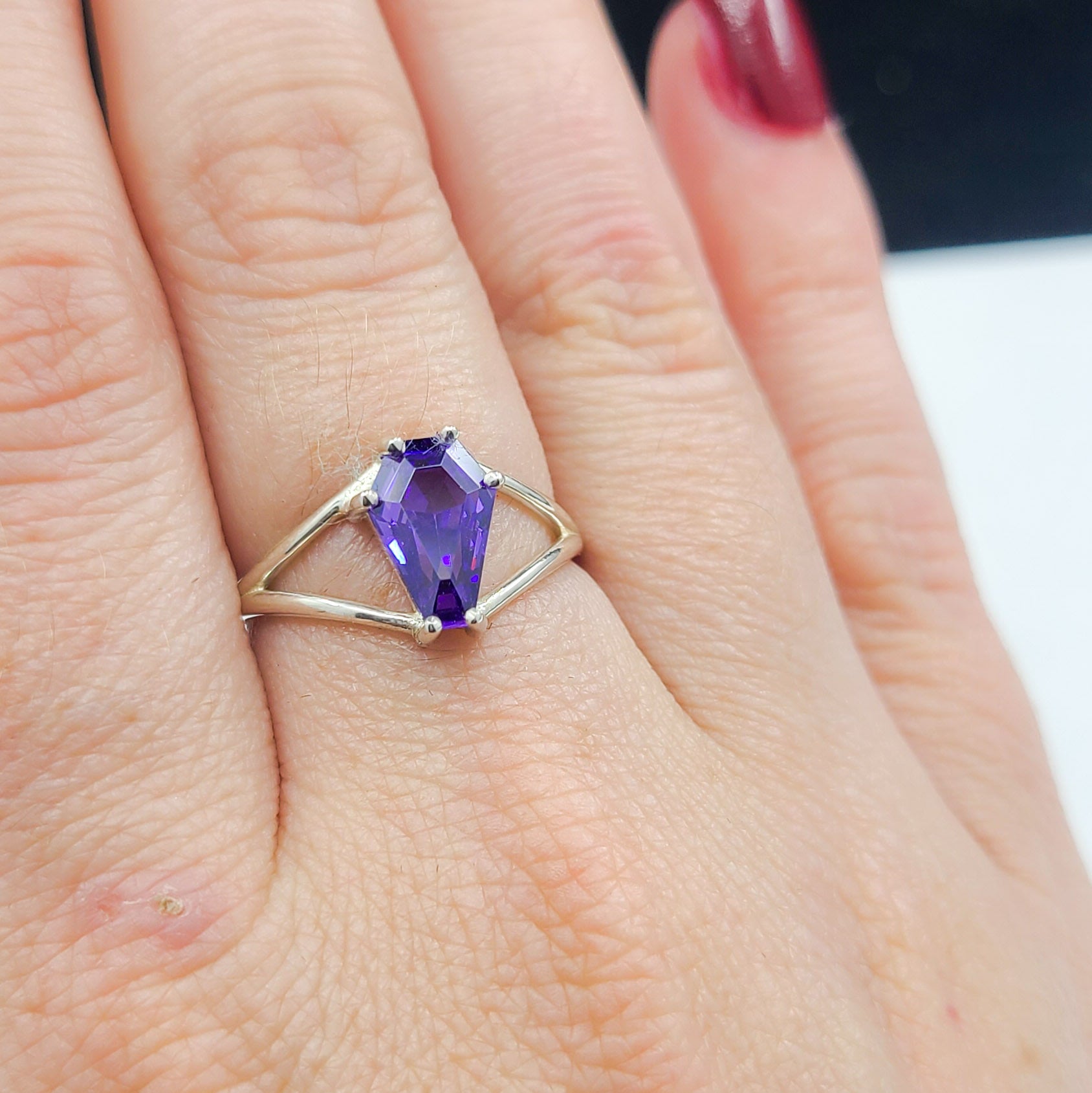 Collection of Cute Magical Purple Coffin Ring 6x9 in a gallery layout