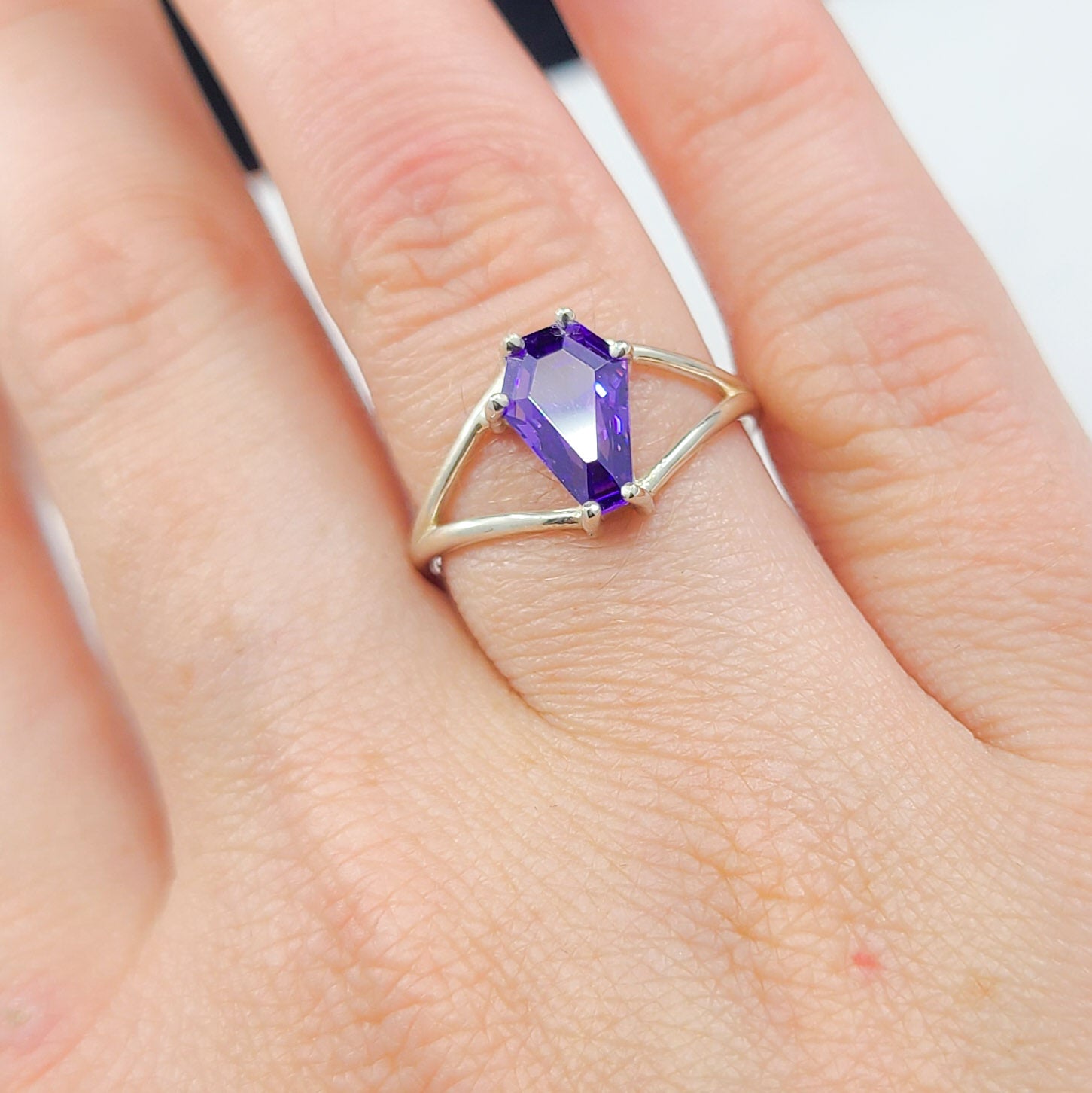 Collection of Cute Magical Purple Coffin Ring 6x9 in a gallery layout