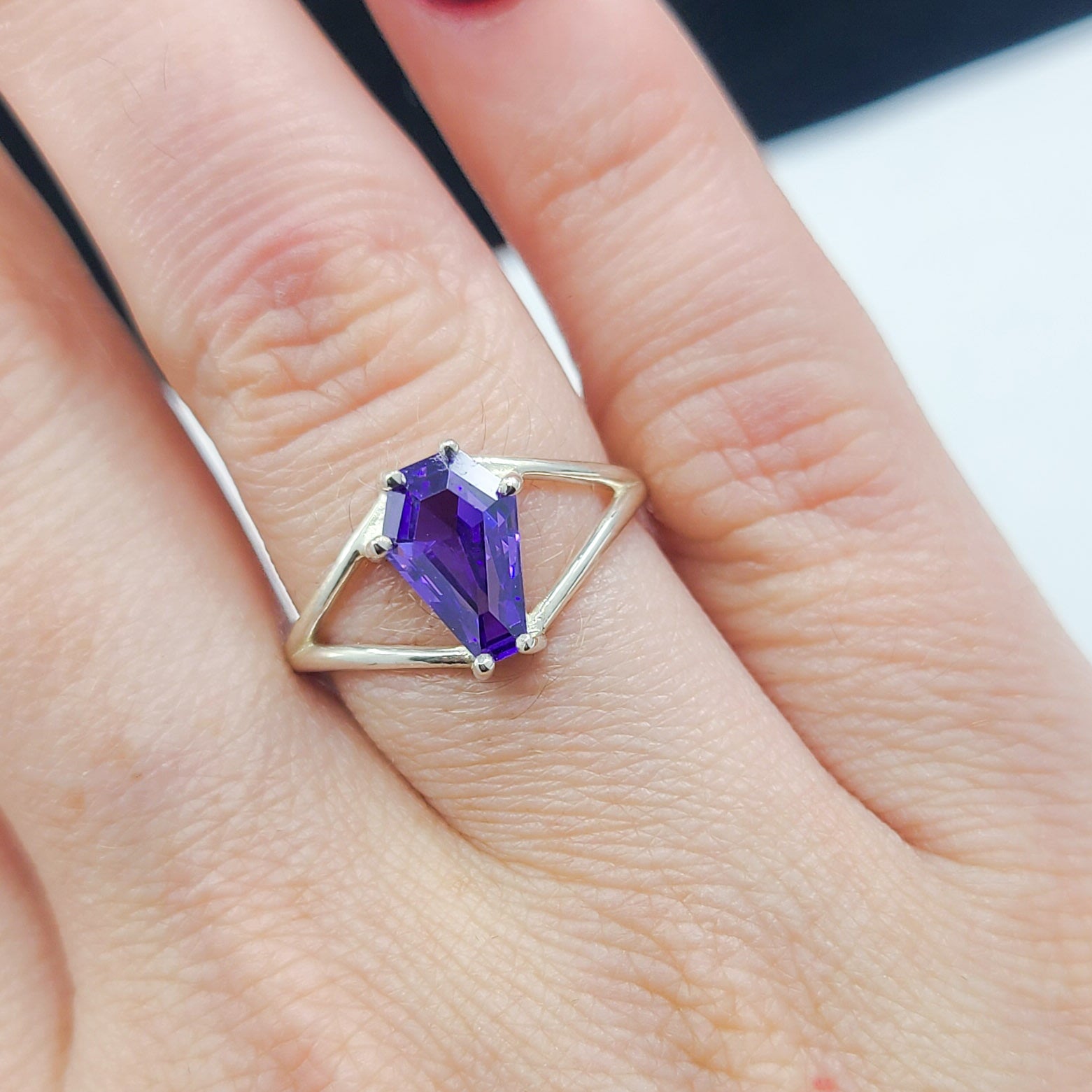 Collection of Cute Magical Purple Coffin Ring 6x9 in a gallery layout