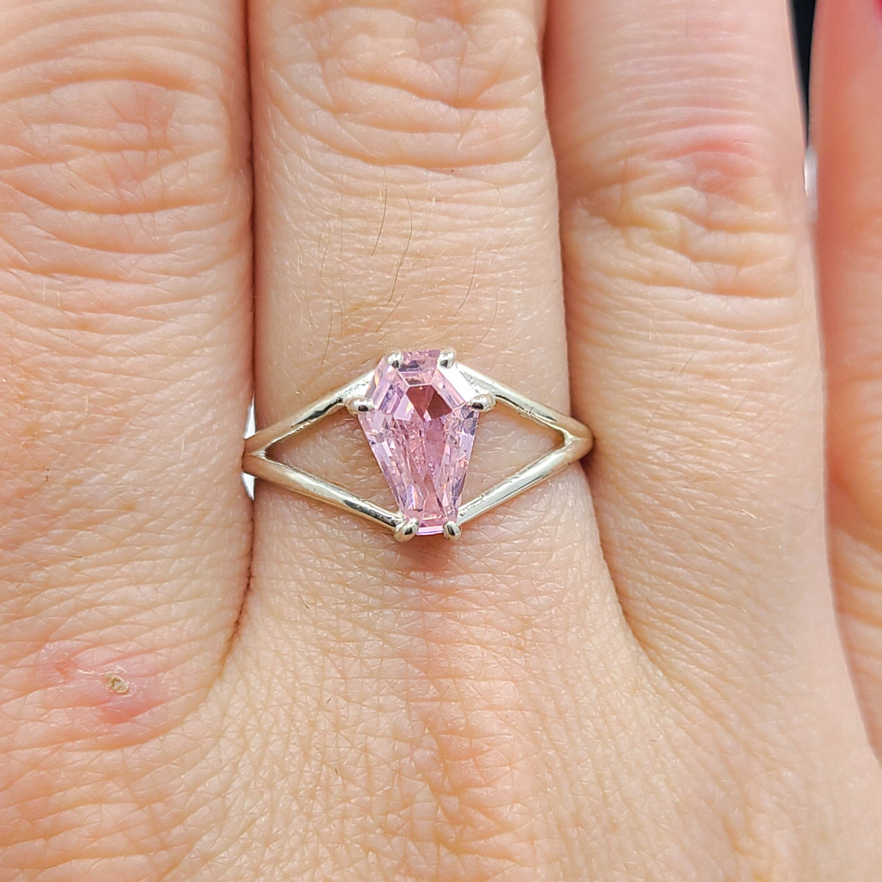 Collection of Cute Pink Coffin Ring in a gallery layout