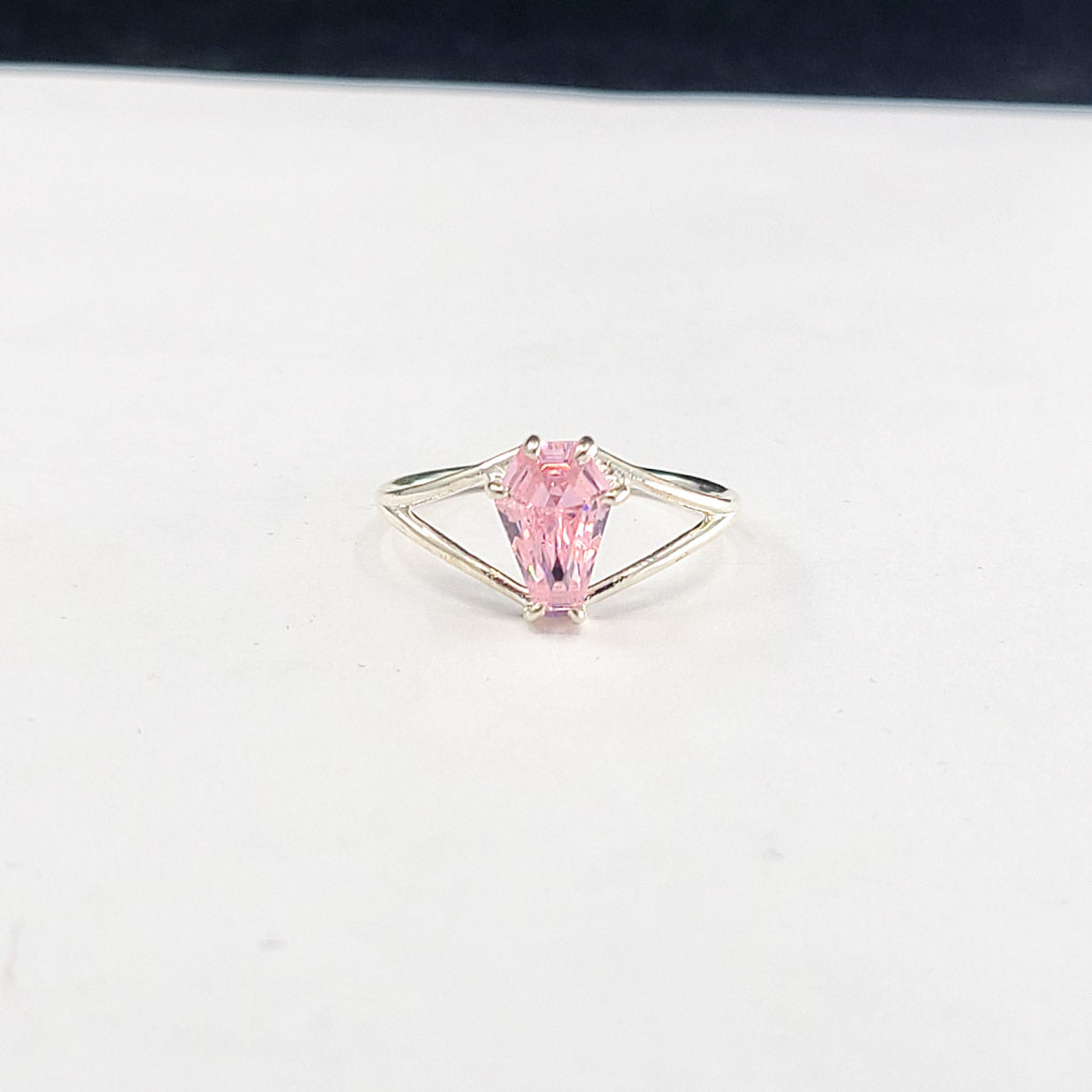 Collection of Cute Pink Coffin Ring in a gallery layout