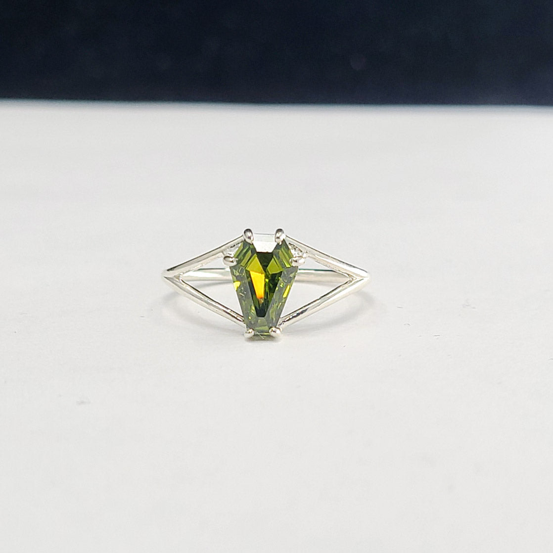 Cute Slime Green Coffin Ring 6x9
