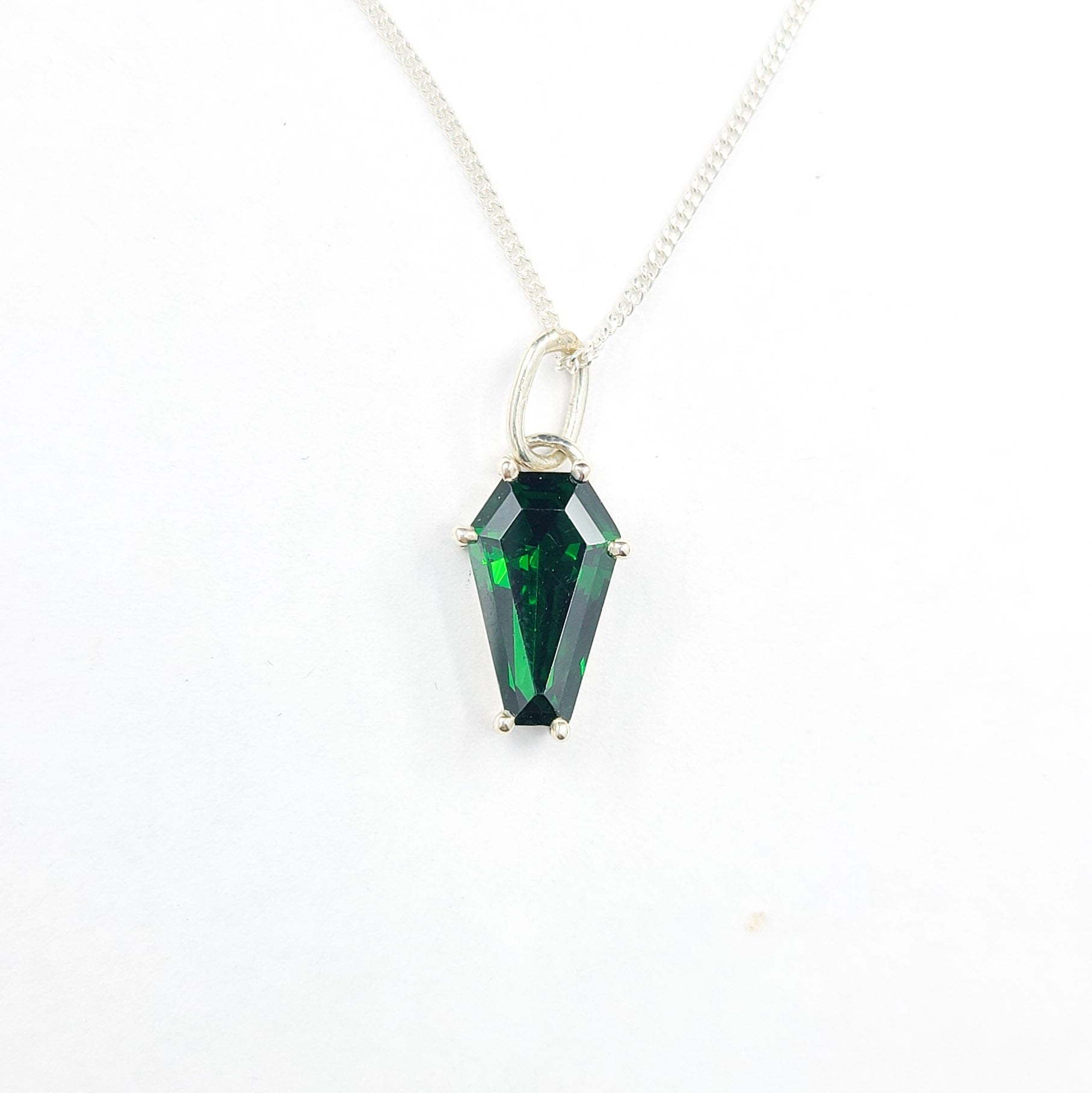 Collection of Big Absinthe Green Coffin Pendant in a gallery layout