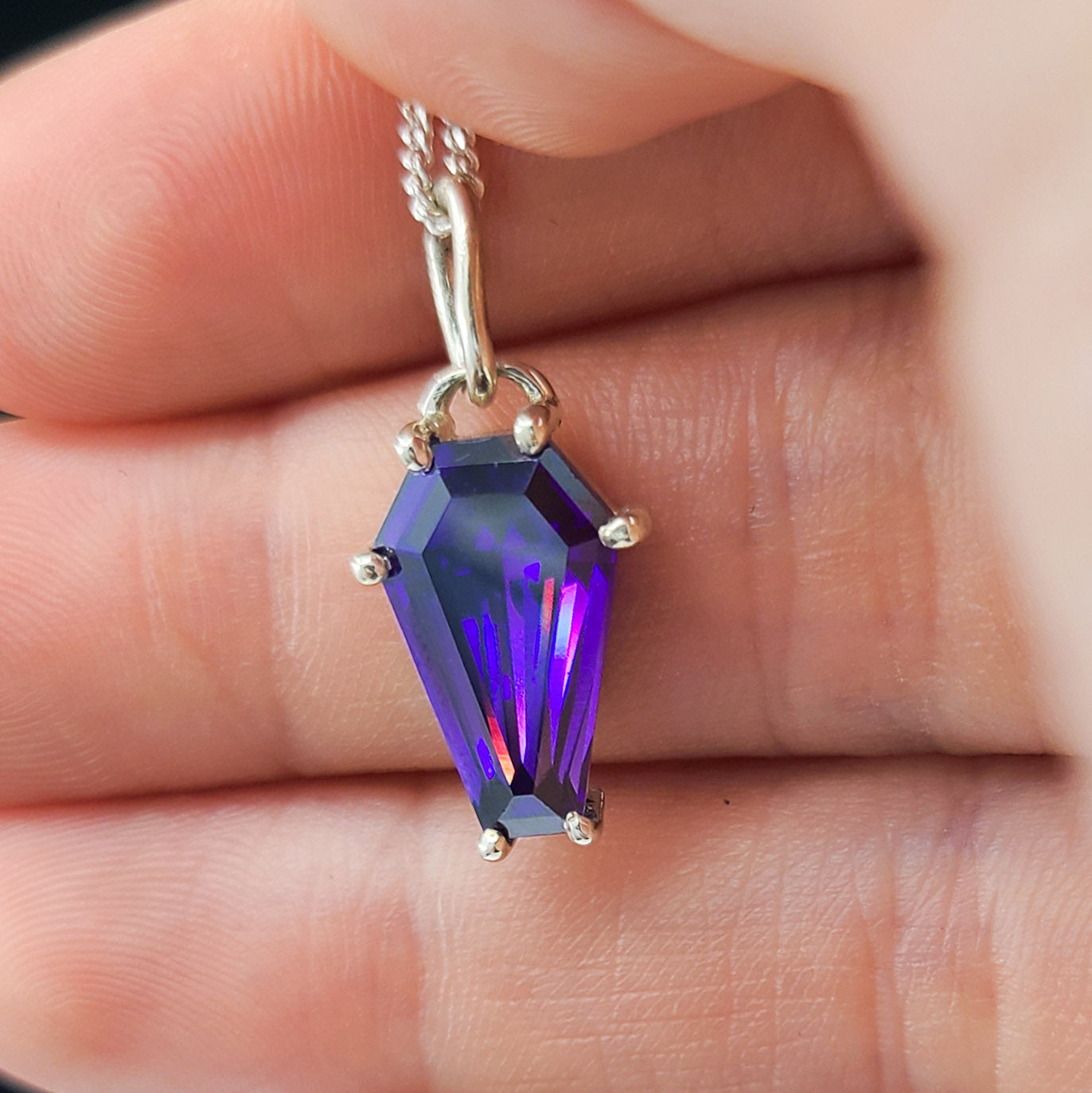 Collection of Big Magic Purple Coffin Pendant in a gallery layout