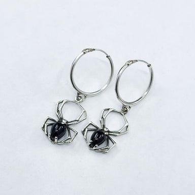 Black Spider Hoops Earrings - Inchoo Bijoux