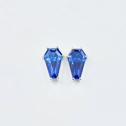 Collection of Boucles d'oreilles clous Big Deep Blue Coffin (8x13) in a gallery layout