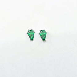 Collection of Absinthe Green Coffin Stud Earrings (6x9) in a gallery layout