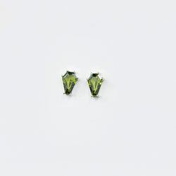 Collection of Slime Green Coffin Stud Earrings (6x9) in a gallery layout