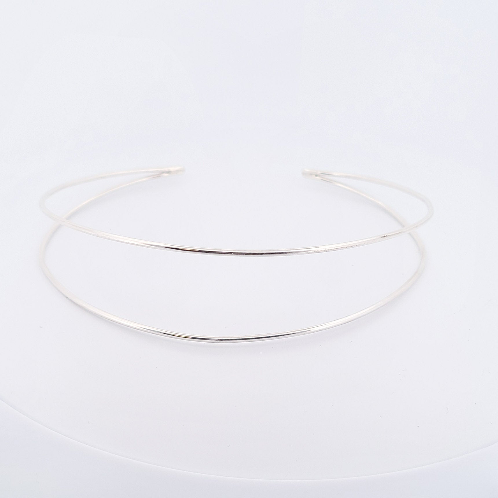 Collection of Minimal Silver Collar Choker - As featured in Wakanda Forever in a gallery layout